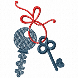 Keys Embroidery Design 12